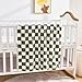 Yurhap Checkered Baby Blanket Fleece Baby Blankets for Boys, Ultra Soft Cozy Fluffy Infant Toddler Newborn Receiving Blankets for Crib Stroller, 30''x40'', Dark Olive
