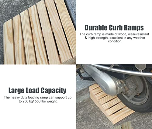 Rampas de madera para bordillo para autos y motos miniatura 5