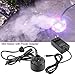 Colorful Mist Maker,12 LED Fogger Water Fountain Pond Atomizer Humidifier,Rockery Fish Tank Vase Birthday Hallows Fogger Atomizer Decoration with Power Adapter(B)