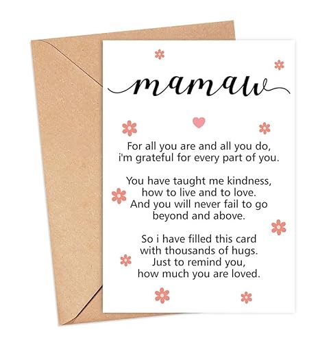 QPTADesignGift Mamaw Poem ̓J[h  - 킢̓J[h - ̓̍KȃJ[h - f炵̑蕨 - ʂȕ̒aJ[h - MamawJ[hւ̃Mtg