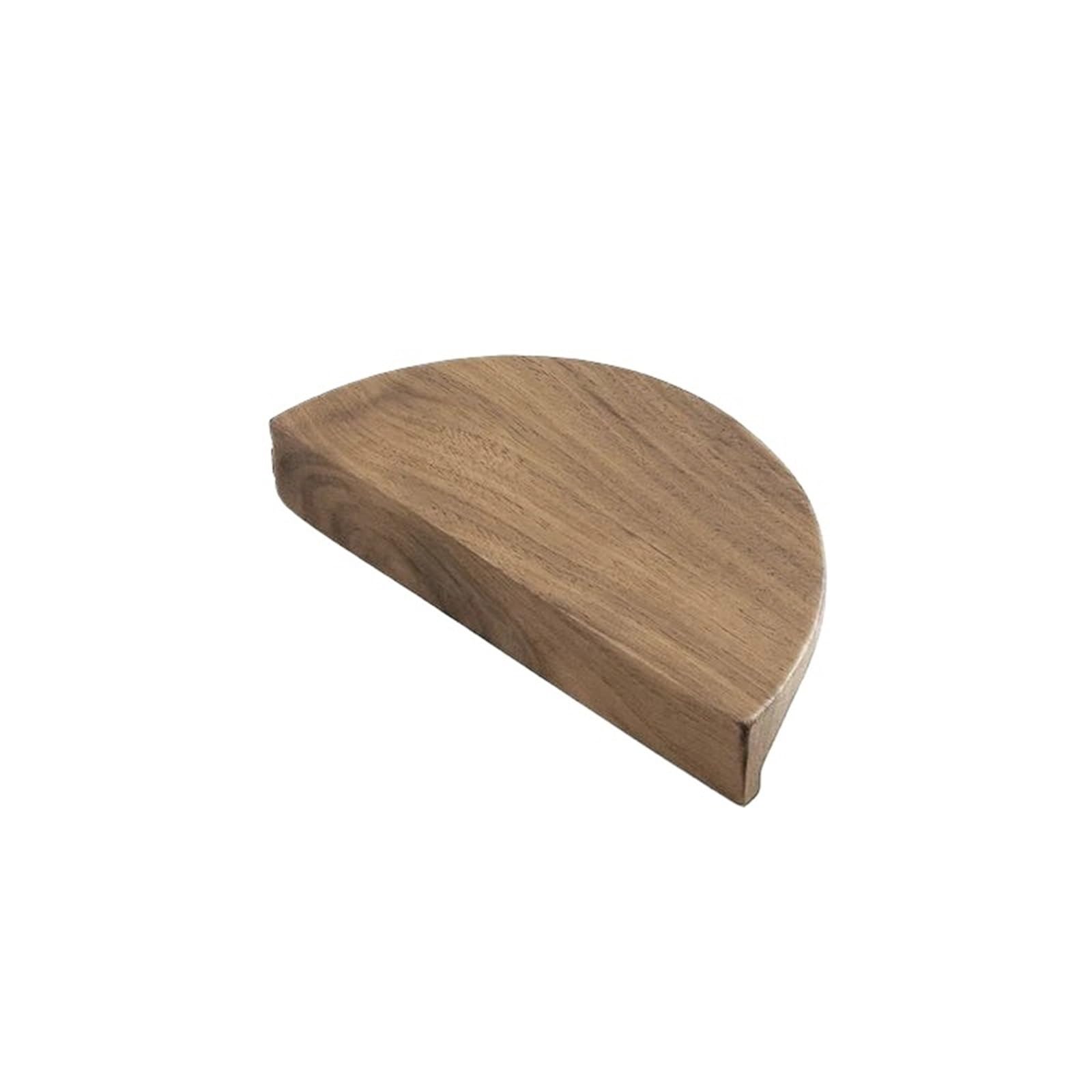 LADFRTYU Wooden Handles 2pcs Walnut Wooden Kitchen Cabinet Knobs and Handles Shoe Handle Gold Cupboard Door Pulls Hardware(CJ-1901-Walnut-64mm)
