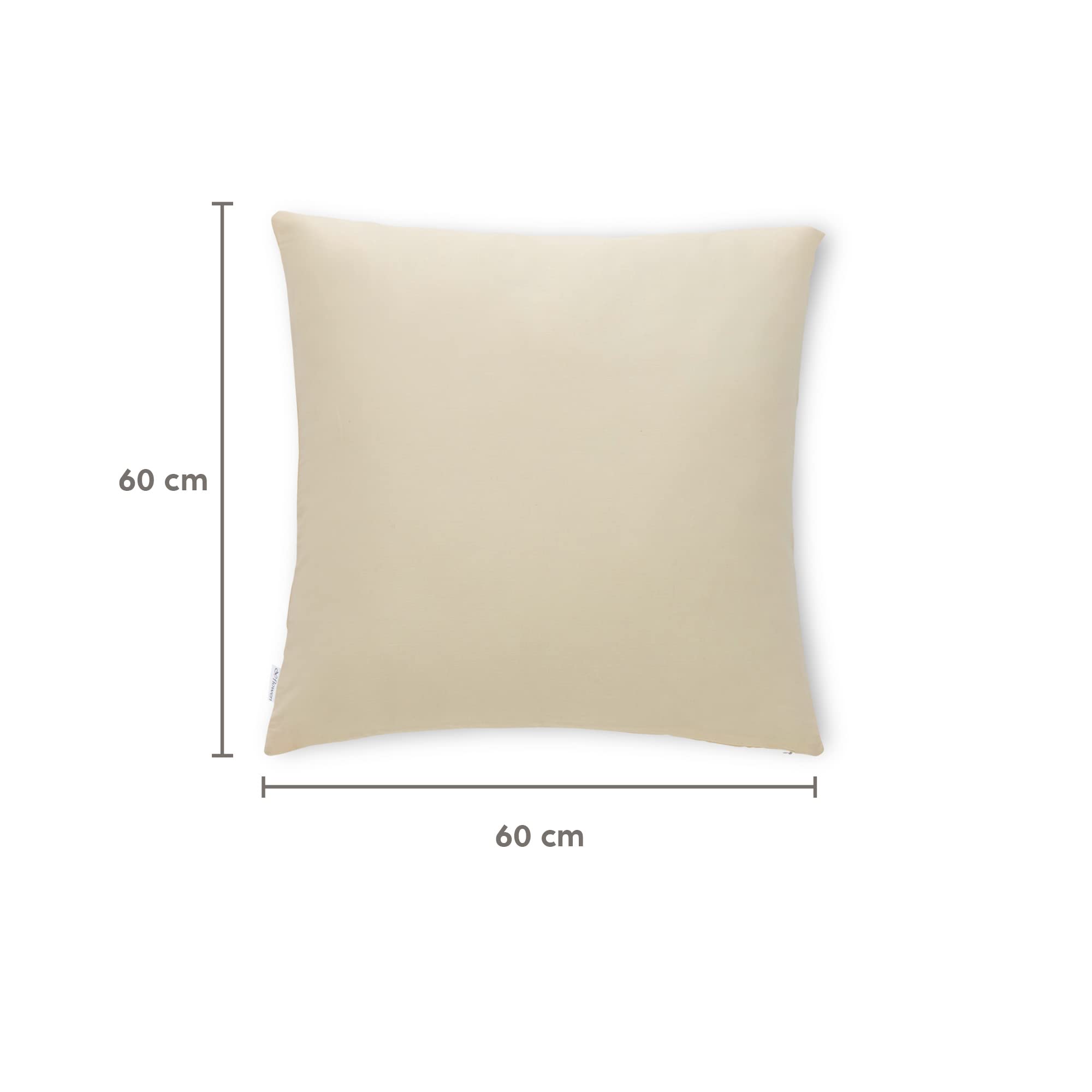 Flowen Federe Cuscini Divano e Letto 60x60 Set da 2 Copricuscini in Microfibra Fodere Lavabili e Resistenti 60 x 60 cm Tessuto 100% Poliestere Traspirante Anallergico Antiacaro Ideali per Arredo Casa