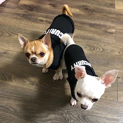 4-Pack Dog Shirt, Security Boss K9Unit Fbi Dog Clothes For Small Dogs Boy, Lightweight Summer Pet Puppy Outfit, Cat Apparel, Black #TOP1