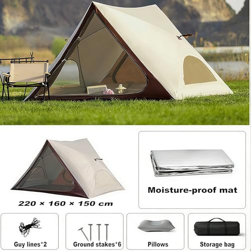 Carpa triangular automática para camping 220x160x150 cm miniatura 3
