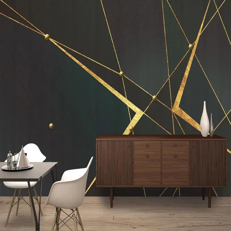 Papier peint 3d lignes simples créez un salon cocooning chic ILIYA