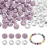 Colore: Viola Chiaro; Diametro Perline A Strass: 10mm / 0.39 pollici; Diametro Foro Perline A Strass: 1.8mm / 0.07 pollici; Dimensioni Perline Spacer Rondelle: 7.5x3mm / 0.3x0.12 pollici(Diam.*H); Diametro Foro Perline Spacer Rondelle: 2mm/0.08 pollici; Materiale: Argilla Polimerica; Nella confezione: 140 Pz x Perline A Strass In Argilla, 60 Pz x Perline Spacer.
