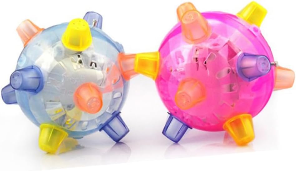 Music Jumping Dancing Toy Lights Flashing Bouncing for Boys and Girls for Parties and Indoor Fun Random No Battery