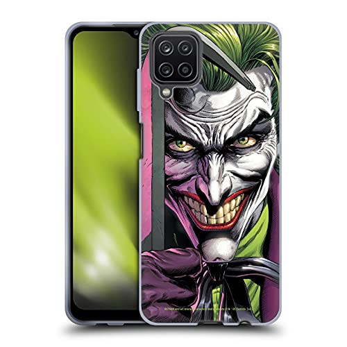 Head Case Designs Officially Licensed Batman DC Comics The Clown Three Jokers Soft Gel Case Compatible with Samsung Galaxy A12 (2020)