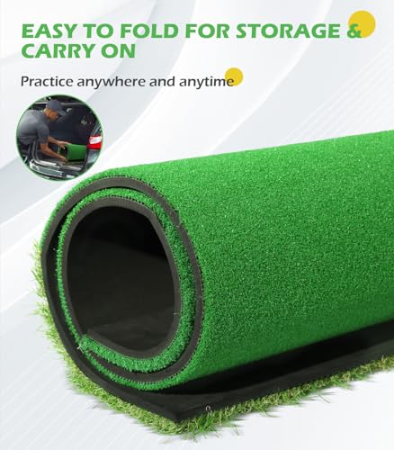 image for pmswing Golf Mat: 5x4ft Thickening Golf Hitting Mat for Indoor Outdoor