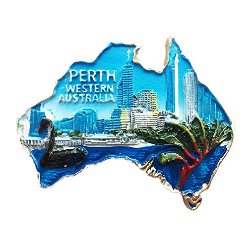 Kühlschrankmagnet, Motiv: Perth Australien, Souvenir, Geschenk, Dekoration für Zuhause und Küche