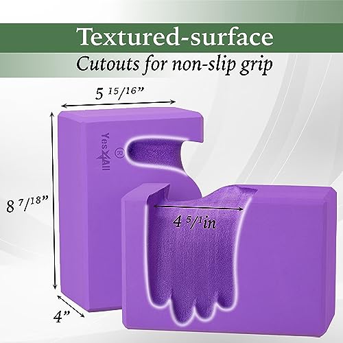 Yes4All Yoga Blocks 2 Pack Push Up Blocks Accessories, Comfort Wrist Support Equipment for Women Men Beginners, EVA Foam Brick for Grip Strength Balance Fitness and Exercise by Yes4All - Image 2