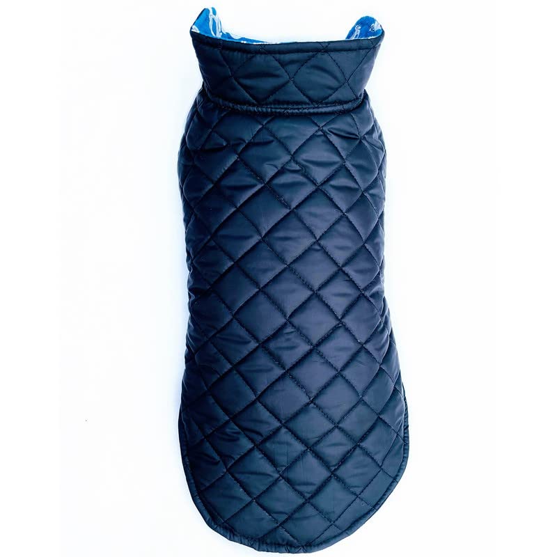Pets Planet Polyester Reversible Dog Jacket - Blue Car Printed Warm Coat, Windproof & Cold Weather Protection (XS, 12 Inch) 3