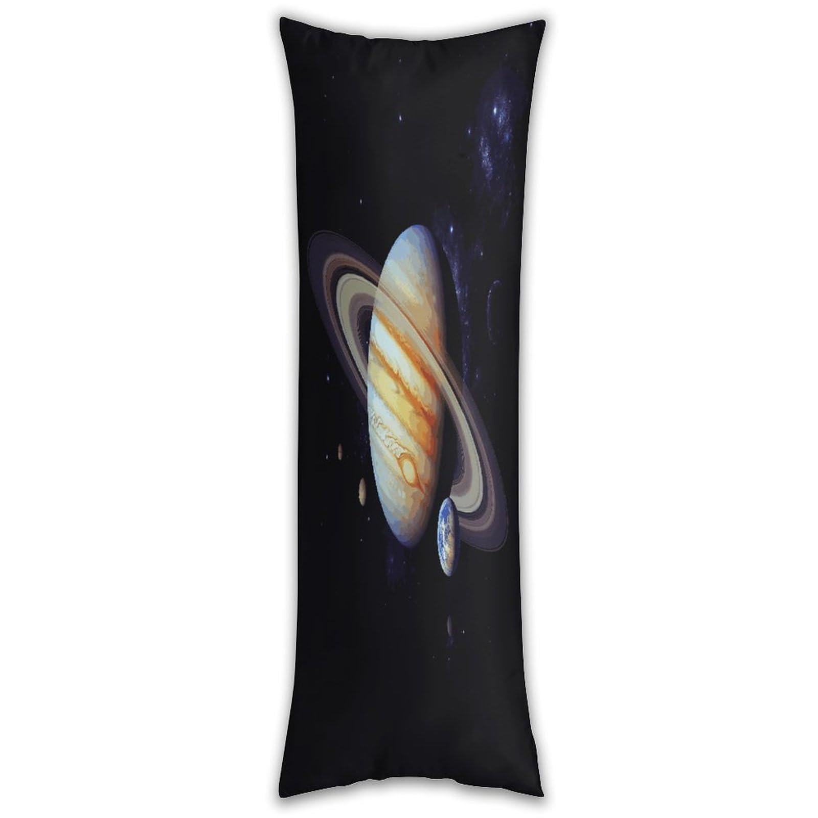 Planet Jupiter Long Pillow Case with Zipper Ultra Soft Microfiber Long Pillow Cover Breathable Body Pillow Protector Soft Wrinkle Pillowcase for Bed Sofa Bedroom 53 X 19 in