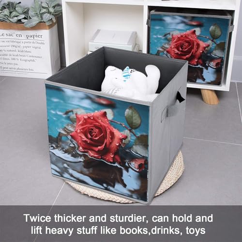 Boîte de rangement pour dressing et chambre bac pliable rose rouge