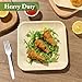 ECOLipak 6 Inch Compostable Palm Leaf Plate Like Bamboo Plate, 50 Pack Disposable Biodegradable Plates Suitable for Party, Dinner 4
