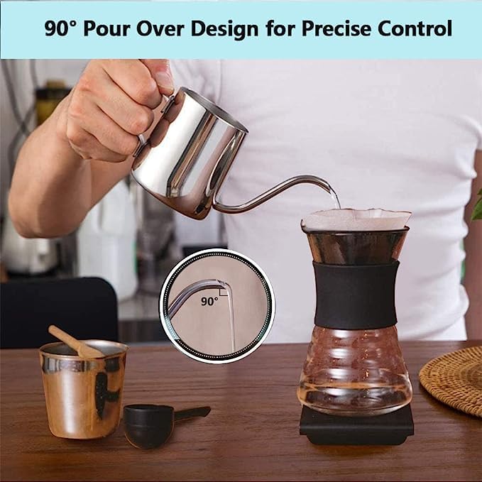 3d Creations Stainless Steel Coffee Pot Gooseneck Kettle Tea Kettle (600) ml. 1