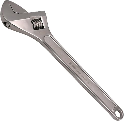 WEDO Llave ajustable de acero inoxidable, anticorrosión, alta resistencia, mandíbulas fresadas de precisión para máxima potencia de agarre, 0.945 in