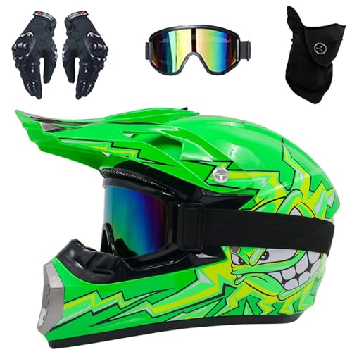 Integralhelm für Kinder, MTB, mit Schutzbrille, Maske,...