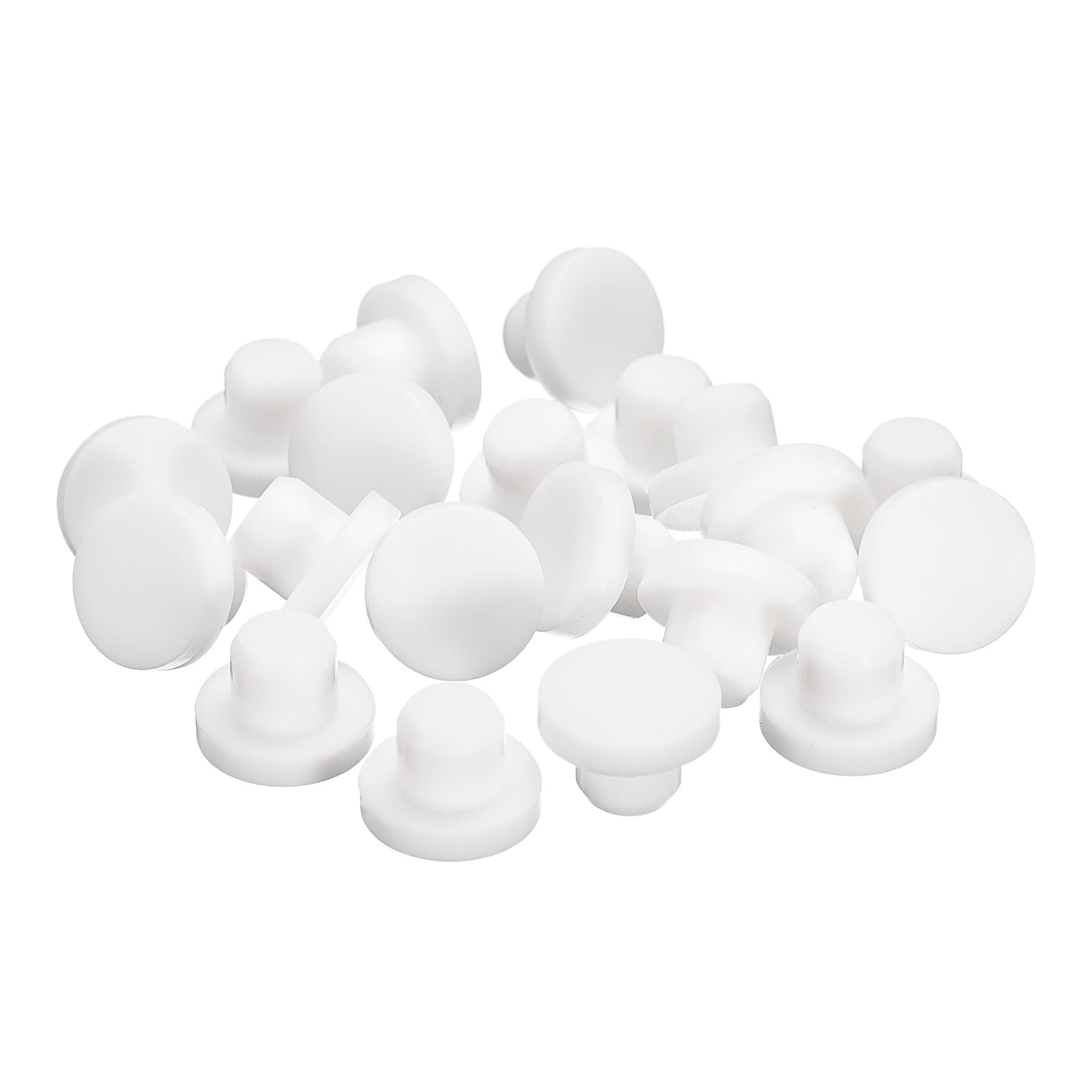 uxcell 20 Pieces White Rubber Stopper, S12 Waterproof Plug Holes for 12mm / 0.47" Hole