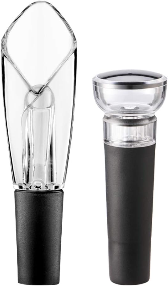 BeRicham Wine Aerator Pourer and Vacuum Wine Stoppers Set
