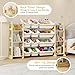 EXPERLAM Extra Large Toy Storage - Toy Storage Organizer, Wooden Toy Organizer with 6 Side Shelves and 12 Bins, 3-in-1 Bookshelf for Kids Rooms, Playroom, Nursery, White