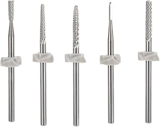 Ceramic Nail Drill Bits Dead Skin Nail Bit 5pcs Tungsten Steel Nail Art Grinding Dead Skin Removal Nail Drill Bits Set