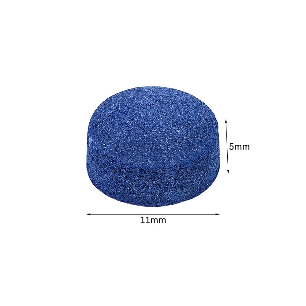 Namvo Paquete de 50 Puntas para Tacos de Billar de Diamante Azul - Puntas para Tacos de Billar de 10 mm con Caja de Almacenamiento de plástico para Tacos de Billar y Billar - Potentes Puntas de r