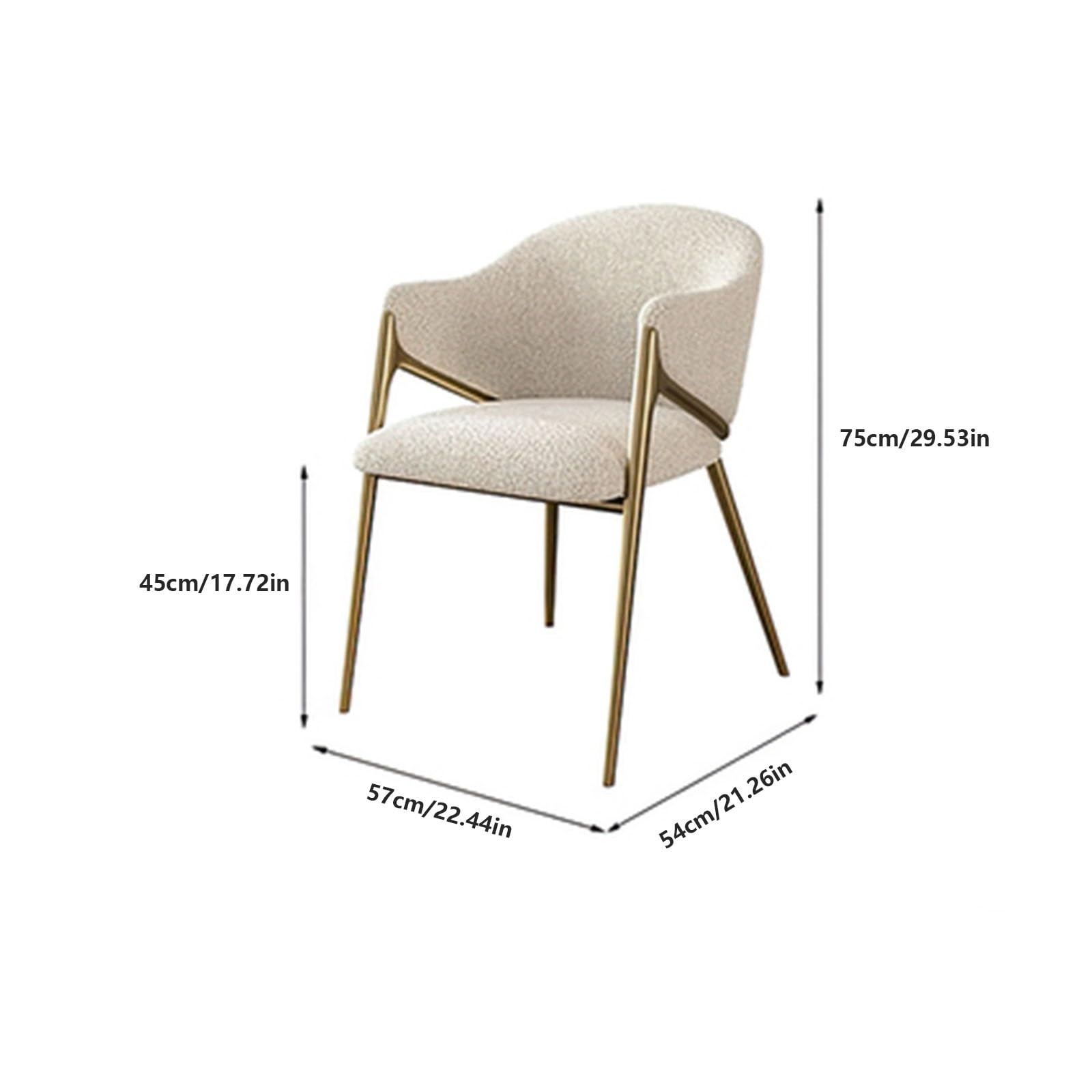 Chaise de Cuisine Chaises d'appoint, chaises de Salle à Manger avec Dossier en tonneau et Pieds métal, fauteuils rembourrés Fausse Fourrure, Salon(Green)
