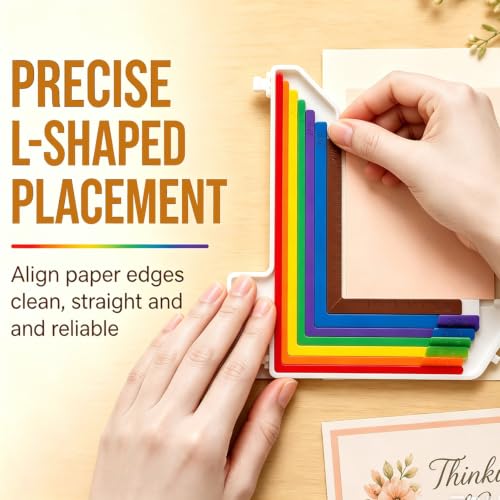 7pcs Paper Crafting Alignment Guides with Case,Precision Layering & Matting Spacers for Card Making and Scrapbooking,Color-Coded Tools with Size Tabs,1/16 to 1/2 Inch Increments for Card Making & DIY - Image 2