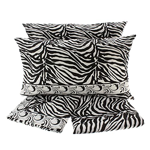 Vivy Victoria Lenzuola zebrate Completo Letto Matrimoniale Flanella Cotone