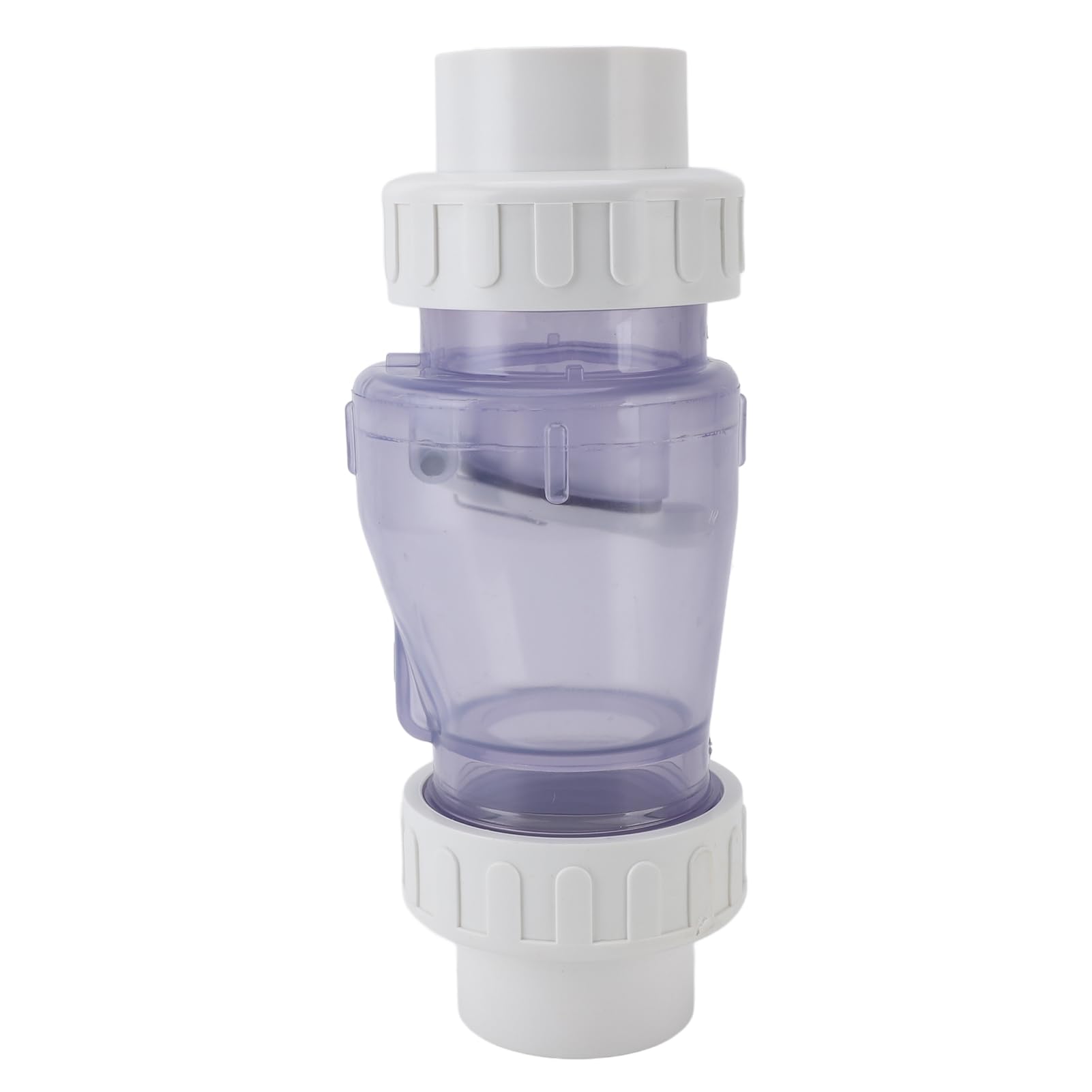 Válvula de retención Transparente de 2 Pulgadas, Accesorios de Piscina Transparentes, reemplazo para Evitar el reflujo para Piscinas, spas, Bombas de Agua, plástico PVC, 1050g,