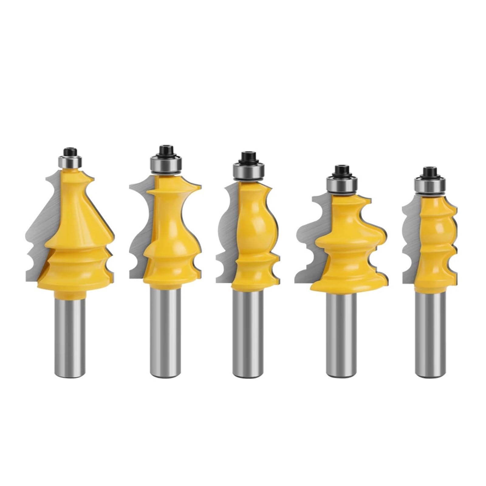 5 Uds 12mm 1/2 Pulgadas Vástago 12,7mm CNC Línea Conjunto Carcasa Base Moldura Enrutador Broca Carpintería Cortador Fresado | [](12mm shank)