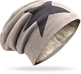 Feinstrick Mütze mit sehr weichem Innenfutter (Teddyfleece)