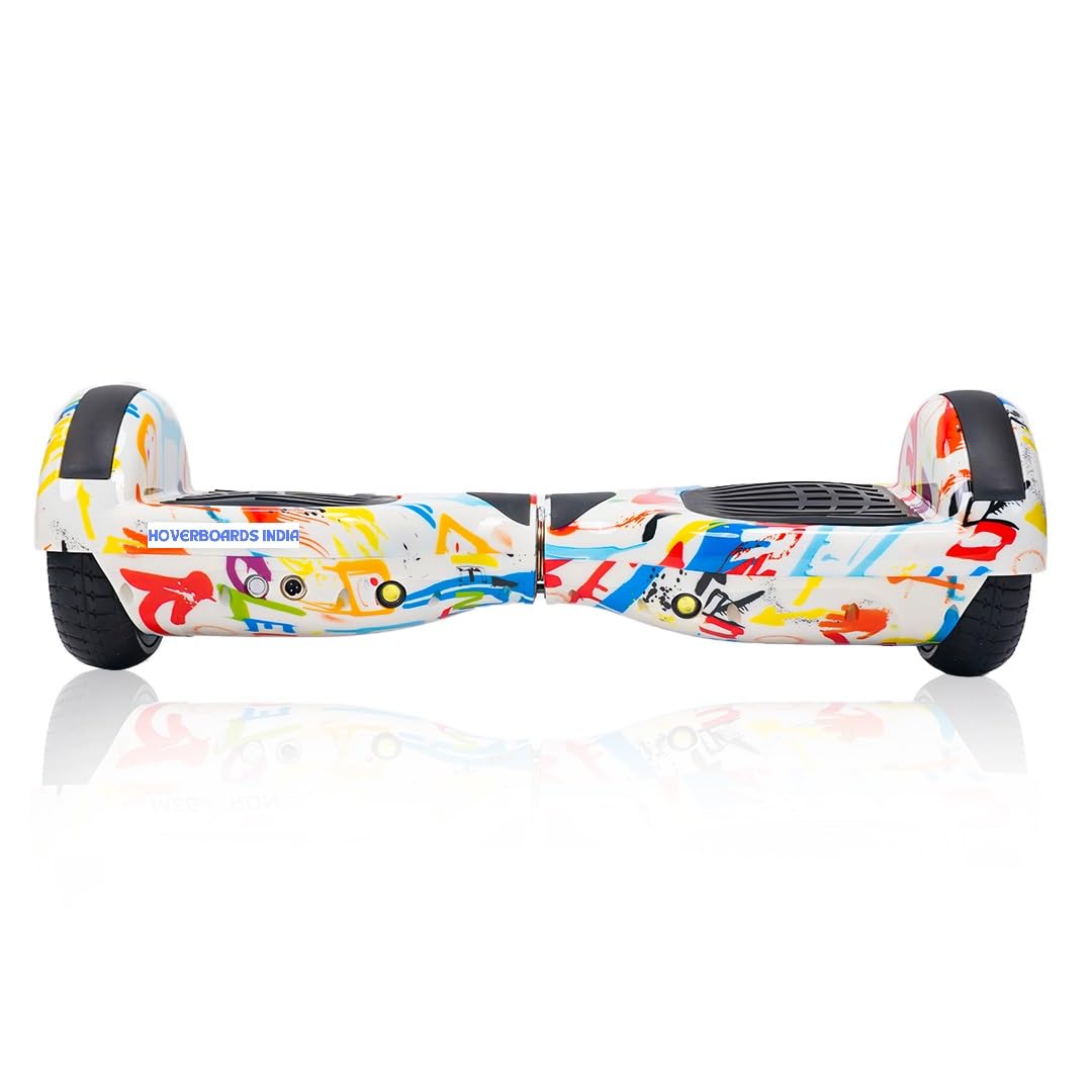 MIOOX Classic Self-Balancing Hoverboard with Bluetooth Speakers & LED Lights – 6.5" Solid Rubber Tires, Dual 200W Motors, 10km Range, 16 km/h Speed – Includes Protective Cover, Charger & Remote – 6-Month Warranty (Multicolour-01)
