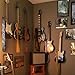 DOMMI Guitar Wall Mount 4 Pack, Guitar Hanger with Rotatable Soft Guitar Holder for All Size Guitars, Hardwood U-Shaped Guitar Wall Hanger for Acoustic, Electric Guitar, Bass, Blackwood