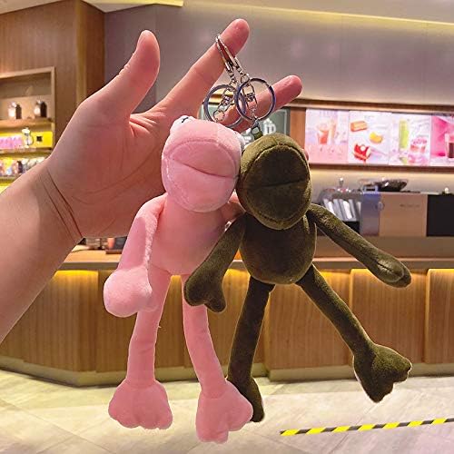 karonpeln カエル 蛙 キーホルダー ぬいぐるみ 可愛い 韓国 人気 ペンダント 2色セット バッグ飾り 多機能 キーリング 可愛い おしゃれ キーチェーン お財布チャーム レディース ガールズ 誕生日 クリスマス プレゼント