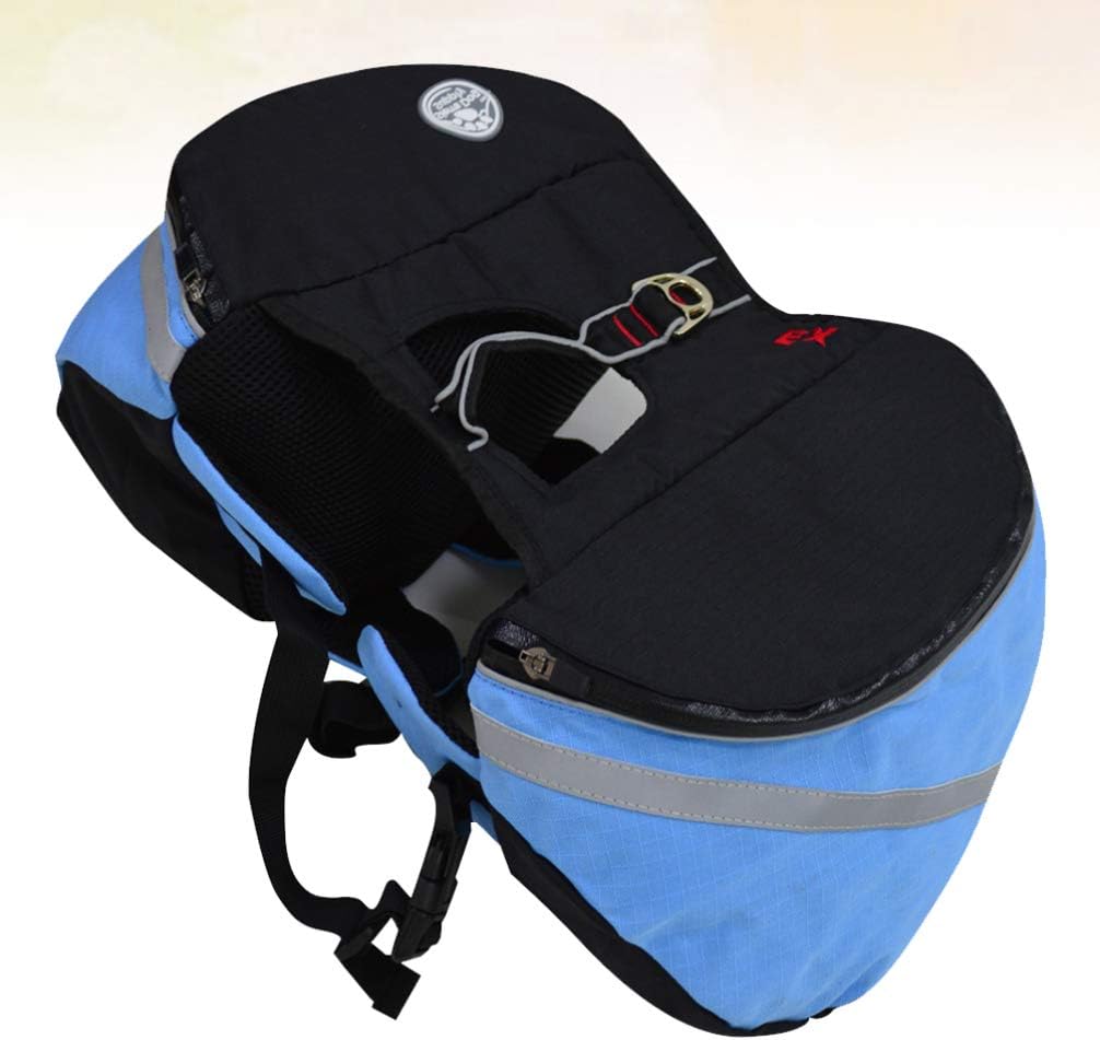 POPETPOP Pet Dog Backpack Portable Outdoor Hound Pack for Travel Hiking Breathable Design Safety Features
