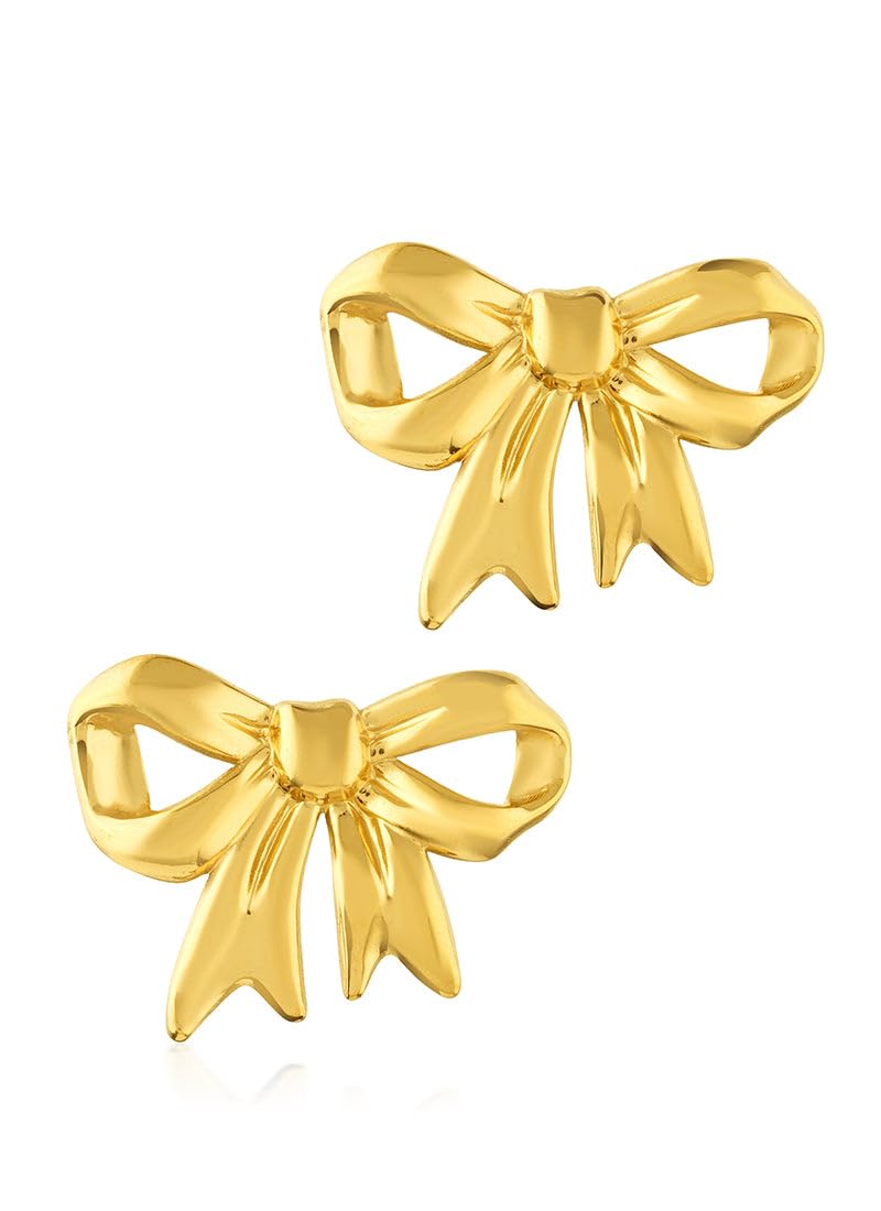 18k Gold Plated Molten Ribbon Earrings For Womens - Gift for Girls & Women | Waterproof & Anti-Tarnish Demifine Jewellery, Stylish and Trendy Earring for Ladies-image-29