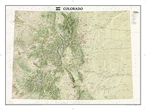 National Geographic Colorado Wall Map (40.5 x 30.25 in) (National Geographic Reference Map)