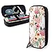 Produktbild Corgi Floral Flowers Pencil Case Bleistifttasche mit großer Kapazität und strapazierfähigem Reißverschluss für Studenten Schreibwaren-Stifttasche für Stifte und anderes Schulmaterial