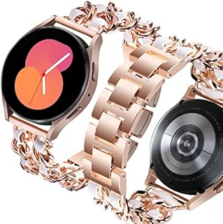 KADES Compatible for Samsung Galaxy watch 4 Strap 40mm 44mm,20mm women Bling Bracelet for Galaxy Watch Active2 Strap 40mm 44mm,Galaxy Watch 4 Classic Strap 42mm 46mm,Galaxy Watch 5 40mm 44mm,Rose Gold