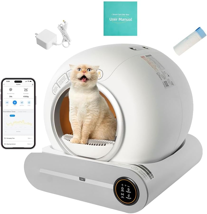 SelfCleaning Cat Litter Box, Scoop Free Covered Automatic