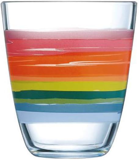 Luminarc Neo Color Pencil Highball Tumbler Set, 310ml, Set of 6, Multicolour