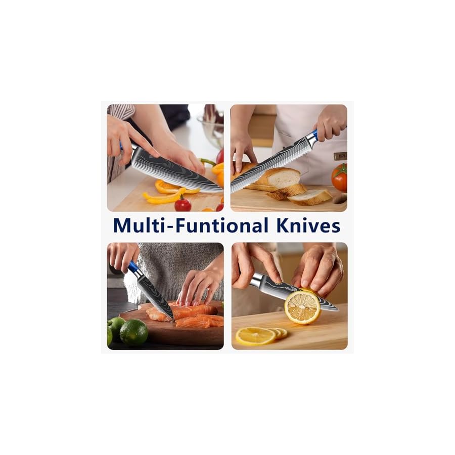 Damascus-Steel-Knife-Set-Kitchen-Knife-6-Pieces-Set-with-Marbling-Non-slip-Handle-and-Non-stick-Blade-Professional-Chef-Knife-Set-Suitable-for-Housewarming-Christmas-Thanksgiving-Gift-Blue Damascus Steel Knife Set, Kitchen Knife 6 Pieces Set with Marbling Non-slip Handle and Non-stick Blade, Professional Chef Knife Set Suitable for Housewarming, Christmas, Thanksgiving Gift (Blue)