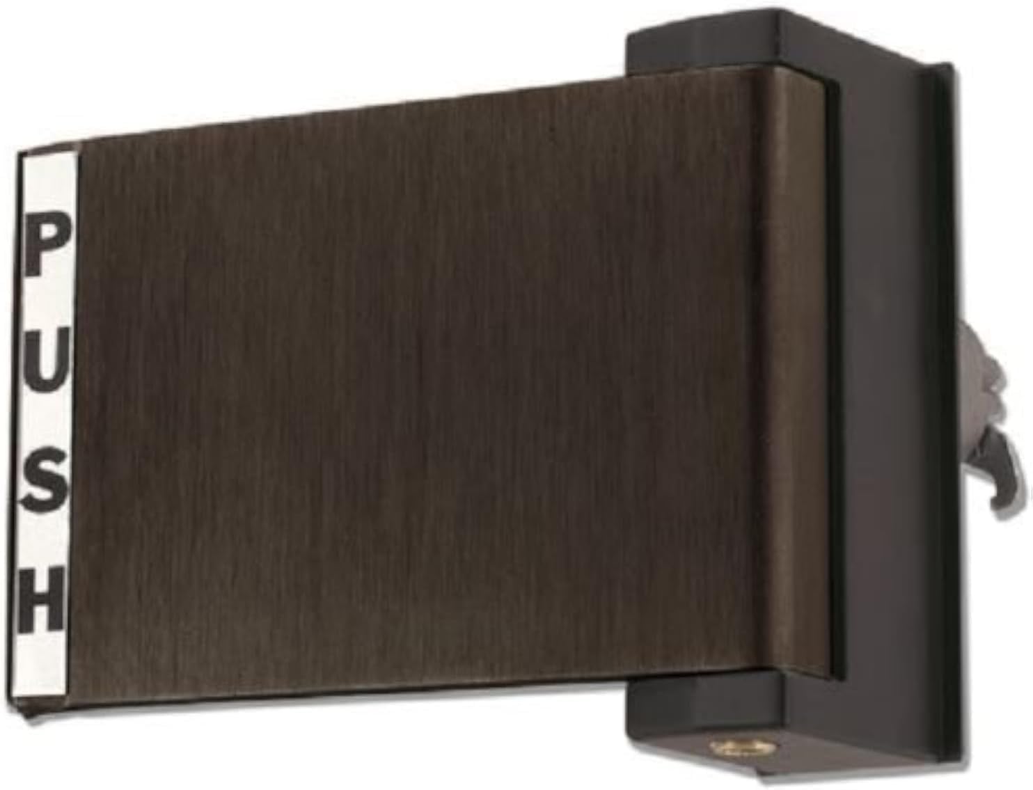 McAvory Adams Rite Style Push Paddle Handle for Adams Rite Storefront Doors, Exit Push Padle Door Handle, Polished Duronotic Bronze, Easy Exit, Large 6"x4.5" Durable Handle, Left Handed (Push to Left)