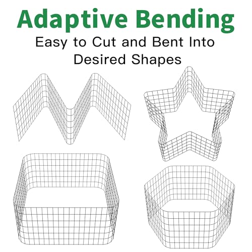 AMAGABELI GARDEN & HOME 24in(H)×50ft(L) Black Adaptive Bending Annealing Wire Mesh Welded Wire Fence for Outdoor Yard Greenhouse Plant Protection Poultry Netting