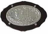 Challah Board Oval Wood and Silver Plated