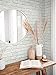 NextWall Vintage Whitewashed Faux Brick Peel and Stick Wallpaper