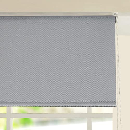 Image of Deco Window 100% Blackout Roller Blinds for Windows 3Ft 5in X 7Ft (W X H) Sun, UV Protection & Glare Resistant for Home & Office-Mineral Gray