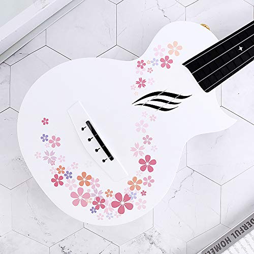 Enya Nova U 23″Ukulélé de concert Blanc – En fibre de carbone – Avec kit pour débutant comprenant des leçons en ligne, un cas, une sangle, un capodastre et des cordes (NOVA U/MF) - Les Beatles, Paul McCartney, John Lennon, RIngo Starr, George Harrison Enya Nova U 23"Ukulélé de concert Blanc – En fibre de carbone – Avec kit pour débutant comprenant des leçons en ligne, un cas, une sangle, un capodastre et des cordes (NOVA U/MF) – Image 7